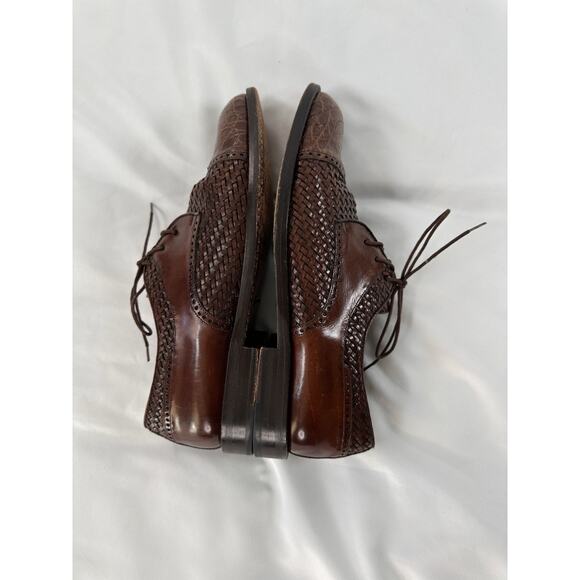 Mezlan Genuine Crocodile Shoe Men Size 8 Leather Cap Toe Brown Lace Up Shoes main image 5